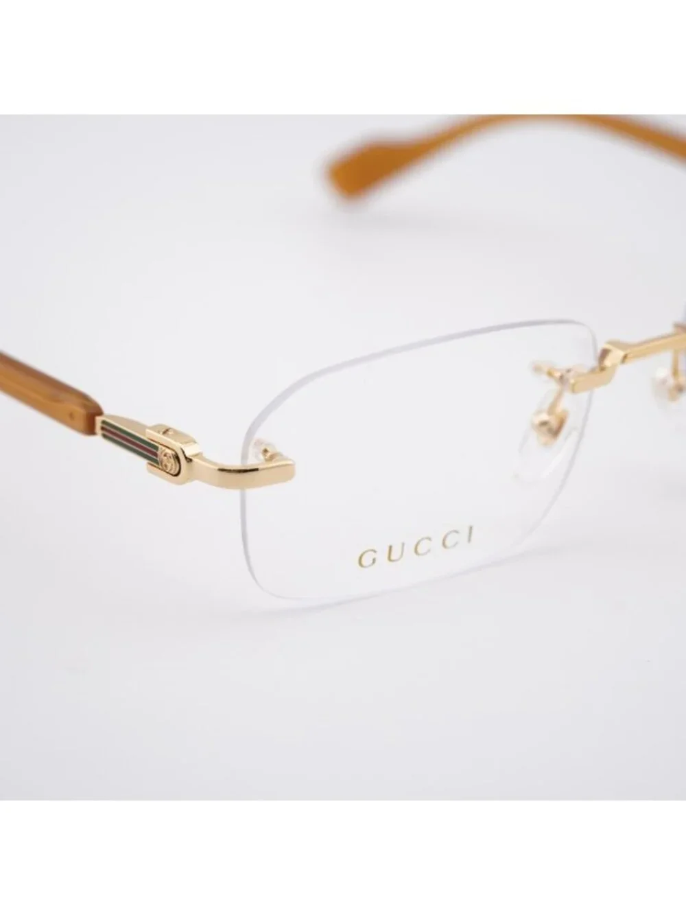Gucci GG1221O 006 Eyeglasses Gold 56mm Rectangle Frame